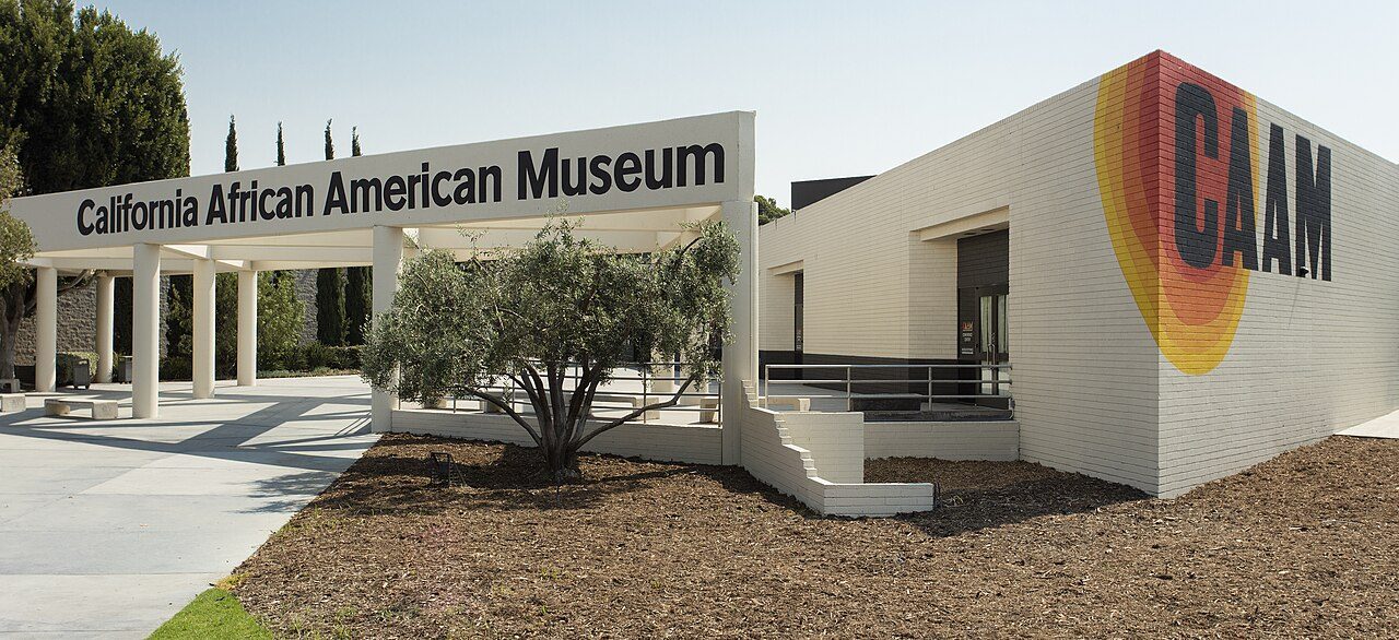 The California African American Museum in Exposition Park, one of three venues for the Hodges shows