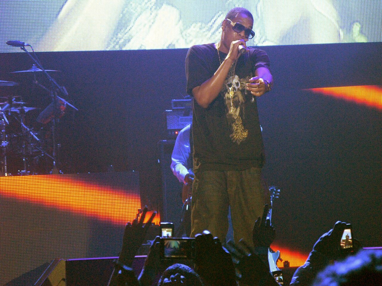 Jay-Z performing on stage in 2008