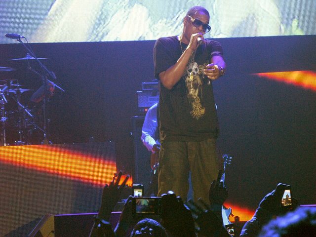 Jay-Z performing on stage in 2008