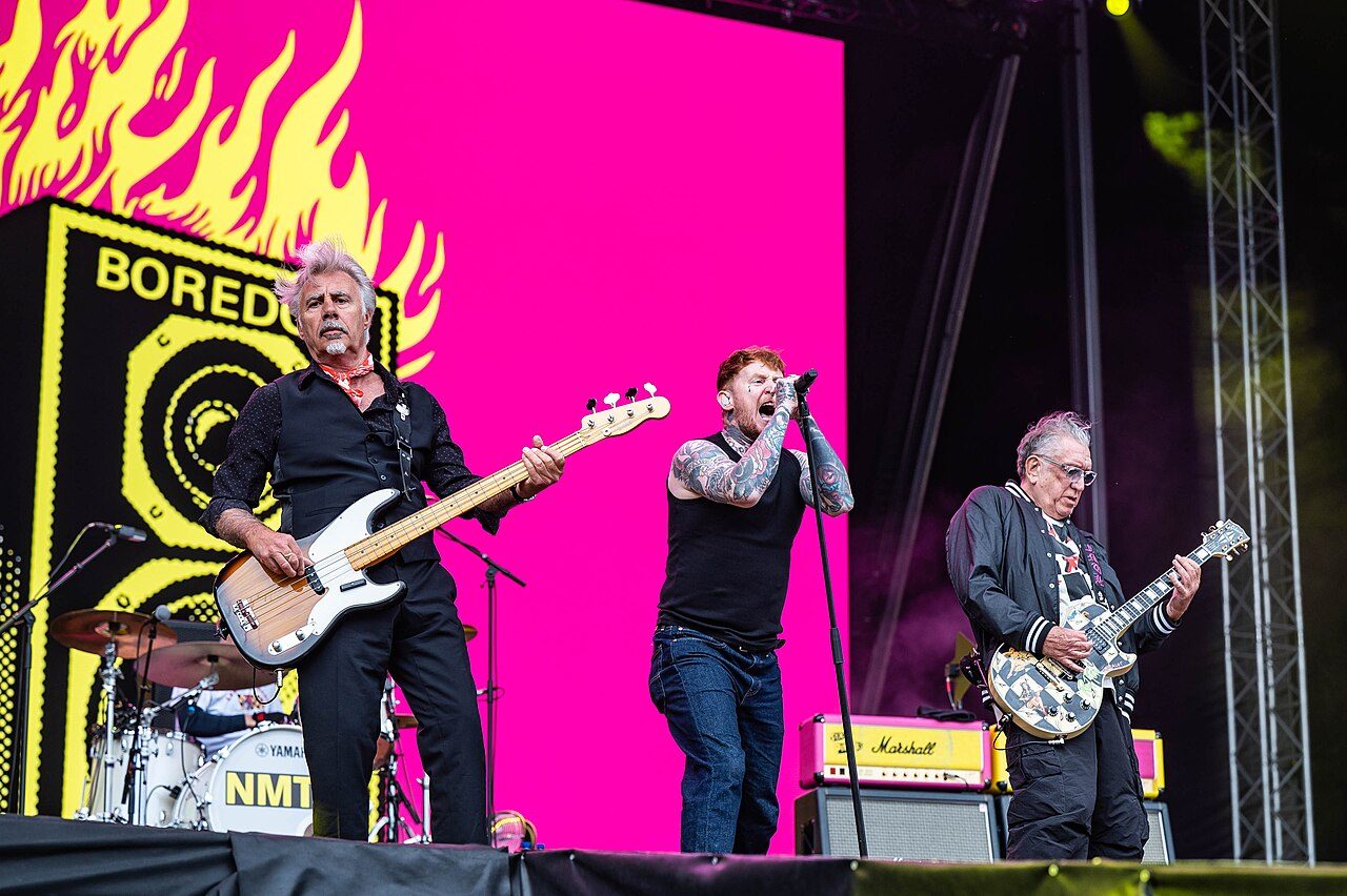 Glen Matlock, Frank Carter and Steve Jones of the Sex Pistols on stage in Oslo in 2025