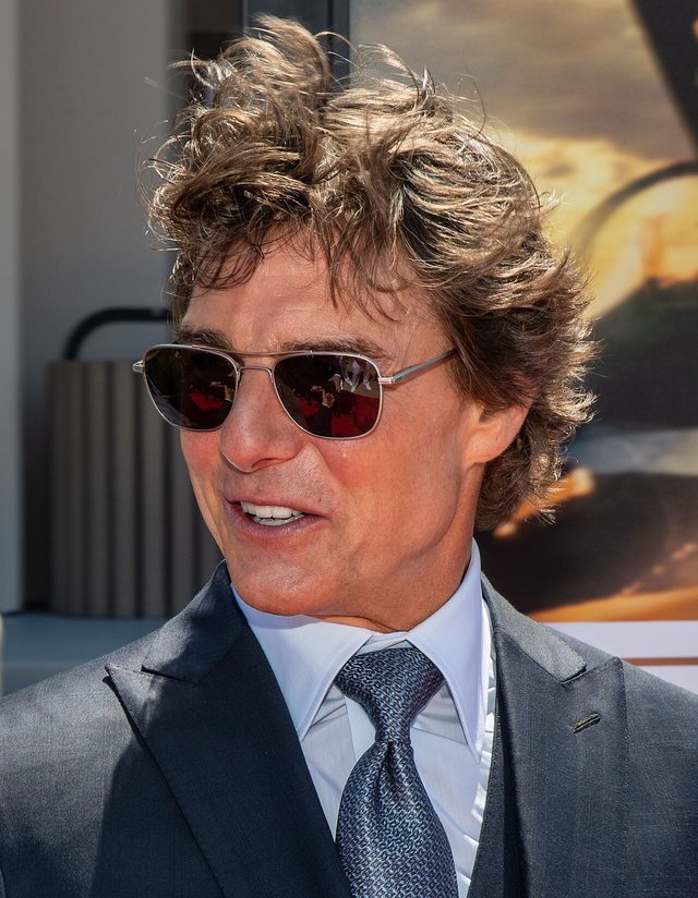 Tom Cruise in sunglasses at the Top Gun Maverick advance premiere in San Diego in 2022